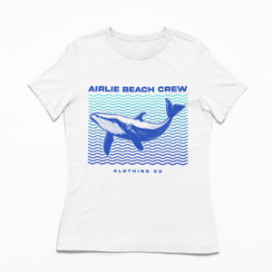 blue whale women's t-shirt white