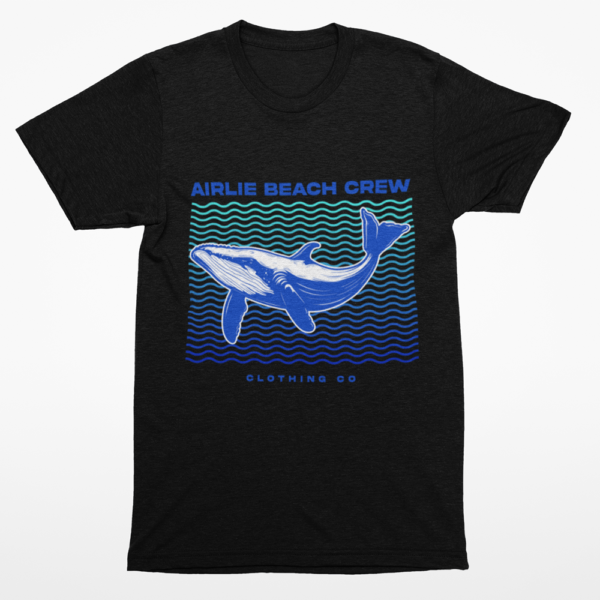 blue whale black t-shirt