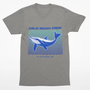 blue whale grey t-shirt