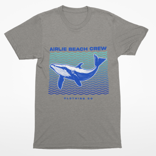 blue whale grey t-shirt