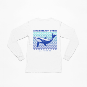 blue whale long sleeve white