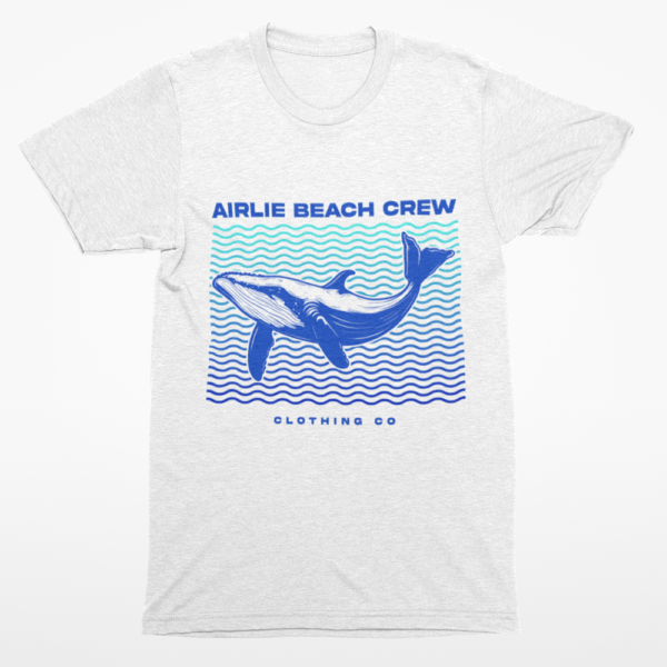 blue whale white t-shirt