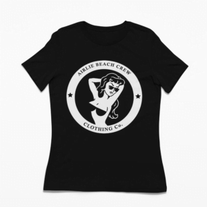 girl in circle women's t-shirt black