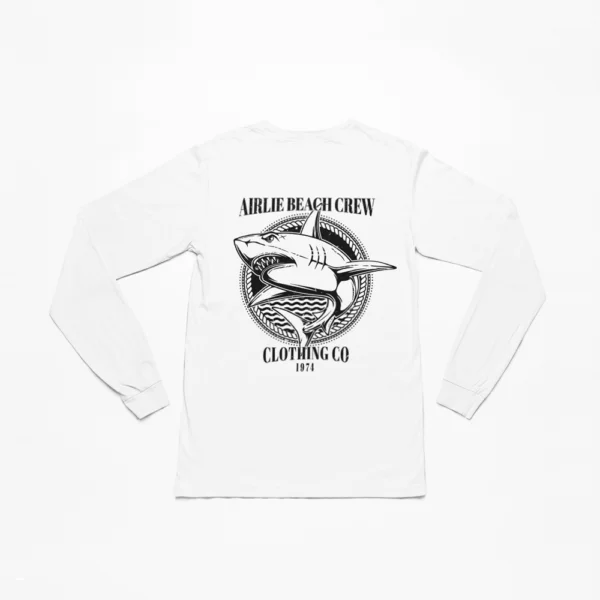 shark long sleeve white