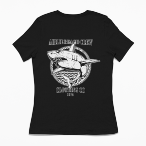 shark t-shirt women's black