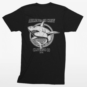 shark black t-shirt