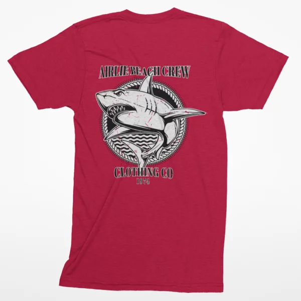 shark red t-shirt