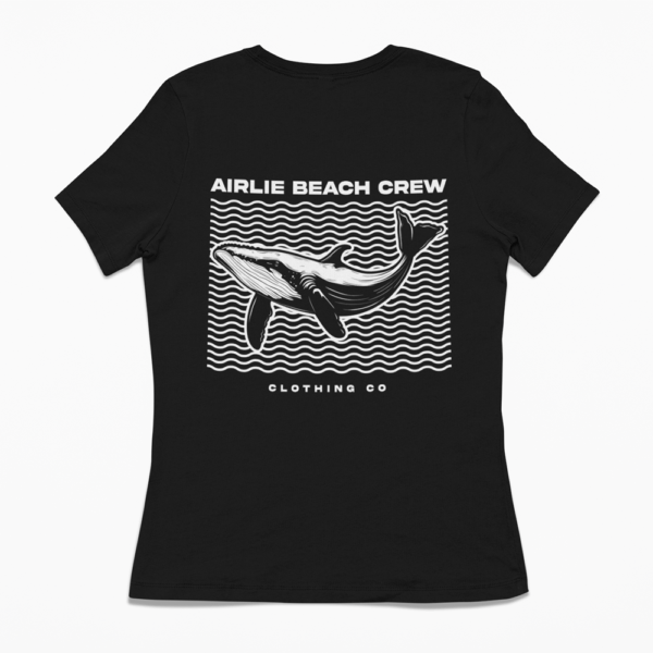 whale t-shirt women's black