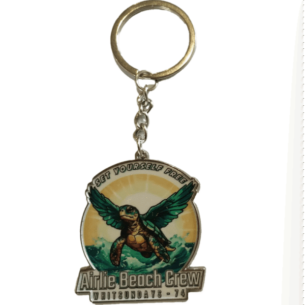 flying turtle keyring